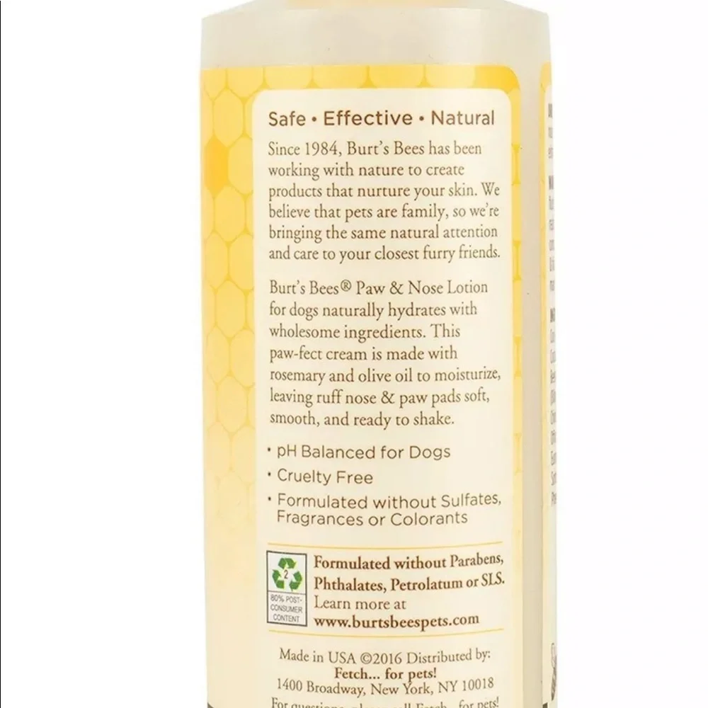 Burt's Bees for Dogs Paws and Nose lotion 4fl oz